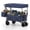 Blue+Black, variant on Costway Folding Utility Wagon with Detachable Canopy, Collapsible Garden Cart with Adjustable Push & Pull Handles Blue+Black