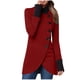 thumbnail image 2 of Moda Mujer Invierno Patchword Botones de manga larga Casual Abrigo de un solo pecho Fridja  po2082, 2 of 5