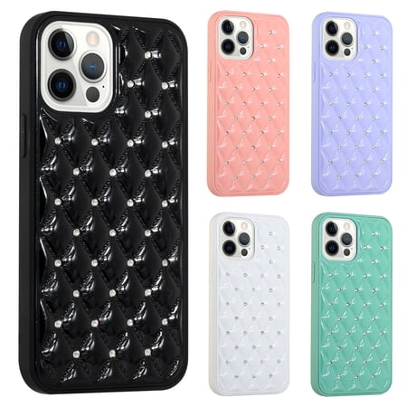 iPhone 12 Pro Max Phone Case, Slim Protective Diamond for iPhone 12 Pro Max Phone Case Black
