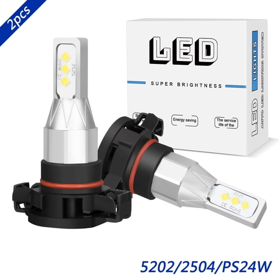 For Jeep Compass 2010-2018 LED Fog/Driving Light Bulb Kit 5202/2504/PS24W White 6000K 2x