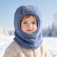thumbnail image 6 of NOLDARES Kids Winter Balaclava Trapper Hat Toddler Outdoor Warm Windproof Hat Fleece Lined Ski Cap for Boys Girls(K110-Blue), 6 of 7