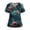 14-Turquoise, variant on Printed Scrub Tops Women,Halloween Scrub Tops Plus Size Cute Pumpkin-Headed Bat Printed Short Sleeve V-Neck Nurse Care Worker Uniform Scrub Top,Light pink,L
