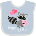 thumbnail image 3 of Inktastic Stealin' Your Heart Cute Raccoon Boys or Girls Baby Bib, 3 of 4