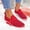 N-Red, variant on 2025 Ladies Fashion Breathable Mesh Sneaker Sandals for Women Chunky Knitted Lace Up Flat Work Women's Max Cushioning Wide Sneaker Bottomed Casual Sports Shoes