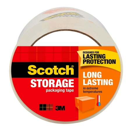Scotch Long Lasting Packaging Tape, Clear, 1.88" x 54.6 yd, 1 Roll