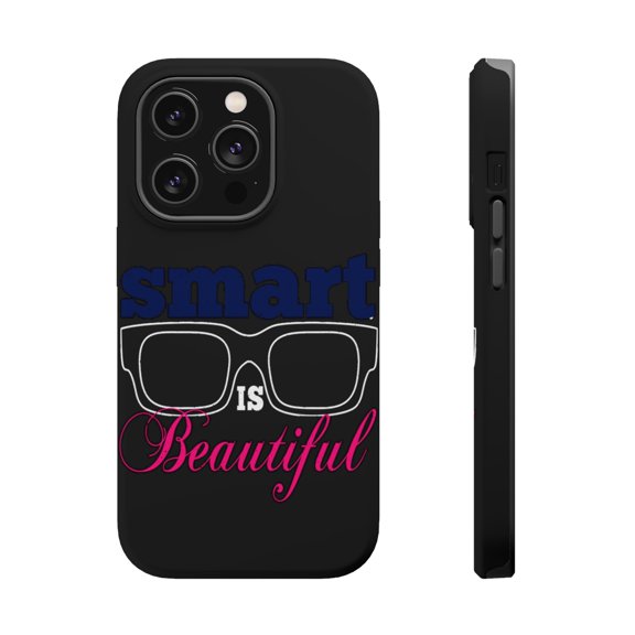 DistinctInk MagSafe Tough Case for Apple iPhone 15 Pro (6.1" Screen) - Smart Is Beautiful - Wireless Charging Compatible