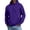 Purple, variant on Men's Sweatshirt Casual Style Long Sleeve Hoodie Solid Color Pullover Hoodie Daily Outdoor Top