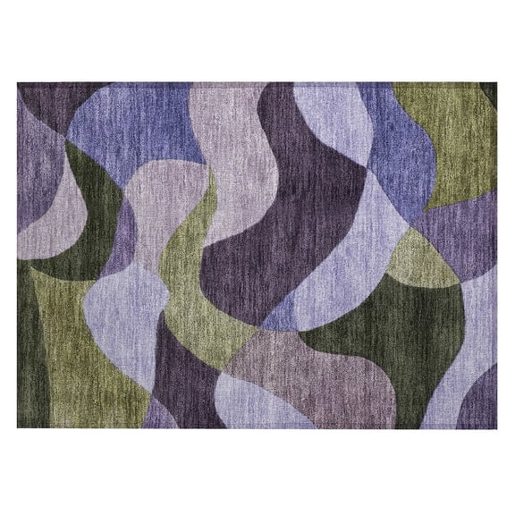 Dalyn Rugs Machine Washable Indoor/Outdoor Chantille ACN2141 Purple 1'8" x 2'6" Rug