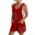 thumbnail image 1 of Penkiiy Women's Casual Sleeveless Romper, Polyester, Red, 3XL, 1 of 6