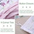 thumbnail image 4 of Floral Duvet Cover Set King Size 3 Pieces 100% Cotton Silky Sateen Wildflowers Comforter Cover with 2 Pillowcases Soft & Breathable Bedding Sets, 4 of 8