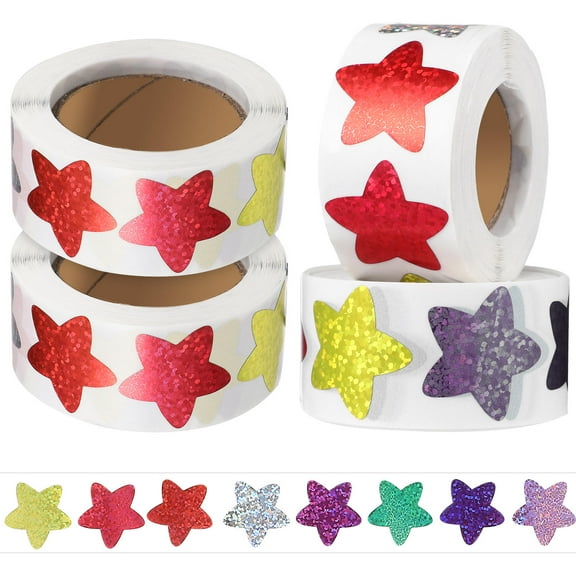 Raindrops Star Stickers Self Adhesive Small Tiny Incentive Stickers for Classroom Decor and Reward Activities