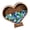 14X12cm, variant on Heart Shape Seashells Display Box with Clear Acrylic Front Seashells Holders for Collections Small Shadows Box