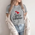 thumbnail image 5 of DWRGQD Valentines Women's T-Shirts Women's Valentine's Day SanValentine Print Round Neck Short-Sleeved T-Shirt Top Valentine's Day Clothing 2025 Romantic Trend Casual Wear L, 5 of 6