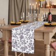 thumbnail image 2 of Purple Flowers 120 Inch Table Runner, Pastoral Vintage Farmhouse Leaf Spring Farmhouse Dresser Scarf Cotton & Linen Tablerunner for Dining/Kitchen Island/Holiday Party Décor 13" x 120", 2 of 9