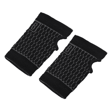 BESTSKY 2 Pcs Wrist Brace Knitted Non-Slip Wrist Guards for Outdoor Cycling and Sports Brace & Elastic Supports Compression Gloves Black