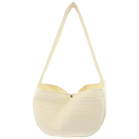 Qumonin Cat Sling Carrier Hand Free Adjustable Padded Strap Tote Bag Sling Bag Beige