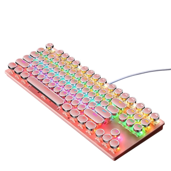 GJX 2026 New Pc Gaming Keyboards Backlight Light Up Keyboard Mechanical Cool Visual Effect Led Keyboard for Gaming Office Home