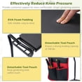 thumbnail image 5 of Black 2‑in‑1 Folding Garden Stool Kneeler with Built‑in Tool Pouch Heavy‑Duty 300 LBS Capacity Portable Gardening Seat with Comfort EVA Pad, 5 of 9