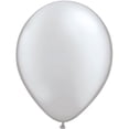 thumbnail image 1 of Globos de látex Qualatex plateados de 9 cm, paquete de 100, 1 of 1