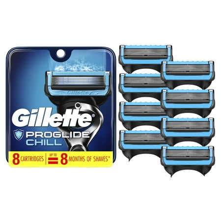 Gillette ProGlide Chill Men's Razor Blades, 8 Blade Refills