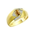 thumbnail image 3 of RYLOS Mens Rings 14K Yellow Gold Ring 6X4MM Oval Shape Gemstone & Diamond Ring Tiger Eye November Birthstone Rings For Man Gold Rings Size 11, 3 of 7