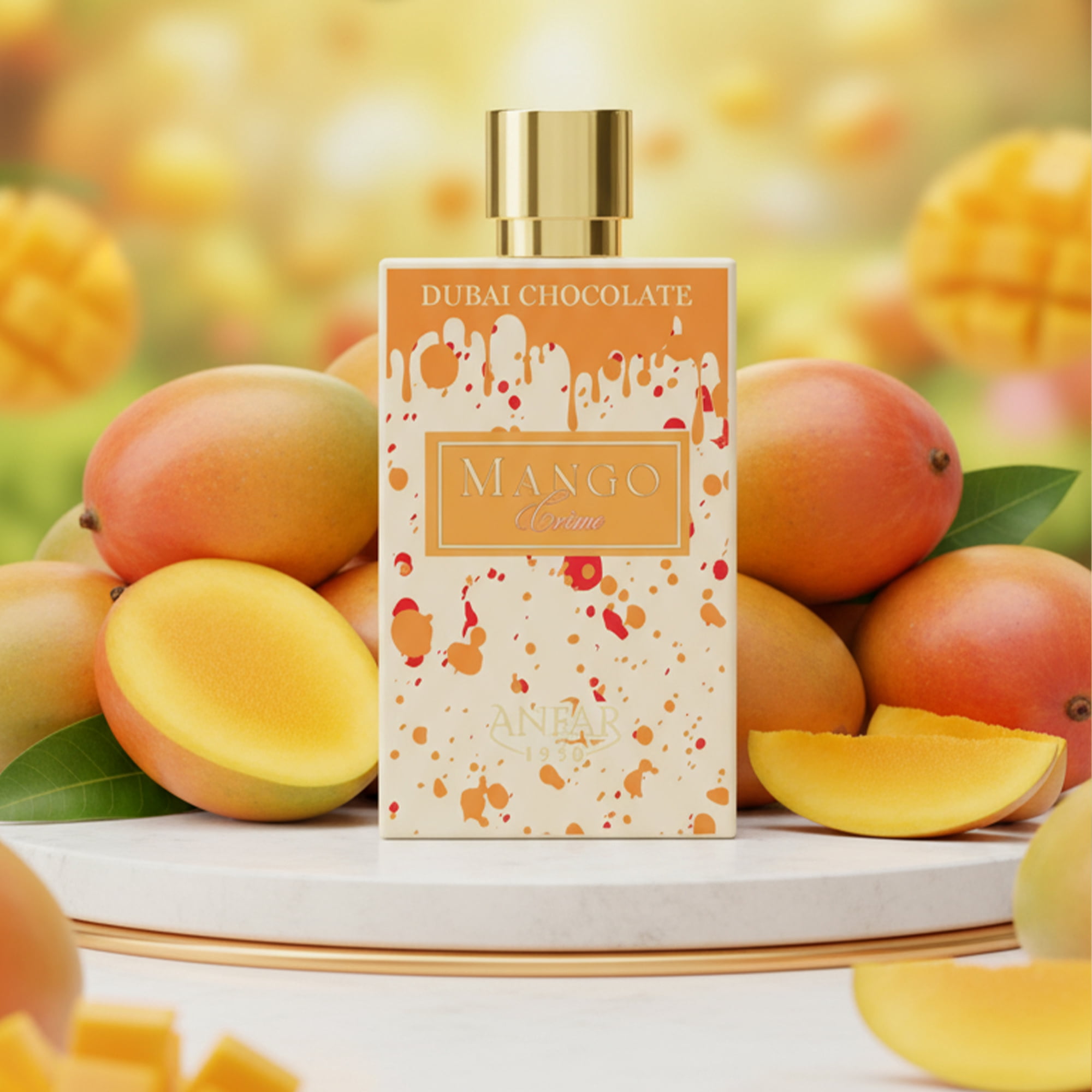 Anfar Dubai Chocolate Mango Creme - Perfume for Women and Men - Top Notes of Mango, Orange Blossom, and Vanilla - Long-Lasting Scent - 2.7 oz