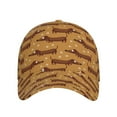 thumbnail image 2 of Daiia Dachshund Dog Puppy print Baseball Cap Men Women Golf Dad Hat Adjustable Original Classic Low Profile Hat Unconstructed Plain Cap, 2 of 9