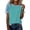 Light Blue, variant on Denim Raglan Sleeve T-Shirt for Women Casual Short Sleeve Baseball Tee Crewneck Relaxed Fit Summer Top Orange,Size 2XL
