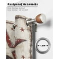 thumbnail image 6 of nqOlkjepod Outdoor Curtains for Patio Waterproof, Texas Star Western Outdoor Privacy Panels Grommet, Country Stars Vintage Blackout Outside Curtains for Porch/Cabana/Pergola/Gazebo 54"x84", 2 Panels, 6 of 8