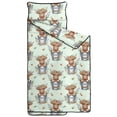 thumbnail image 2 of Highland Cow and Bucket Print Teens Toddler Nap Mat with Pillow, Sleeping Mat Bag for Preschool Daycare 59"x22", 2 of 6