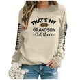 thumbnail image 4 of Women Game Day Sweatshirts Novelty Football Printed Long Sleeve Crew Neck Tops 2025 Fall Fashion Casual Classic Fit Blouses, 4 of 4