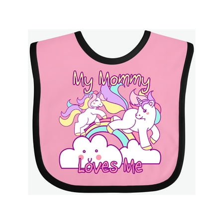 

Inktastic My Mommy Loves Me Unicorn Gift Baby Boy or Baby Girl Bib