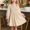 E-63Khaki, variant on FAOWME Big Child Girls Dress Long Sleeve Square Collar Solid Color Stylish Comfortable Dresses For Daily Wear Khaki 3-4 Years