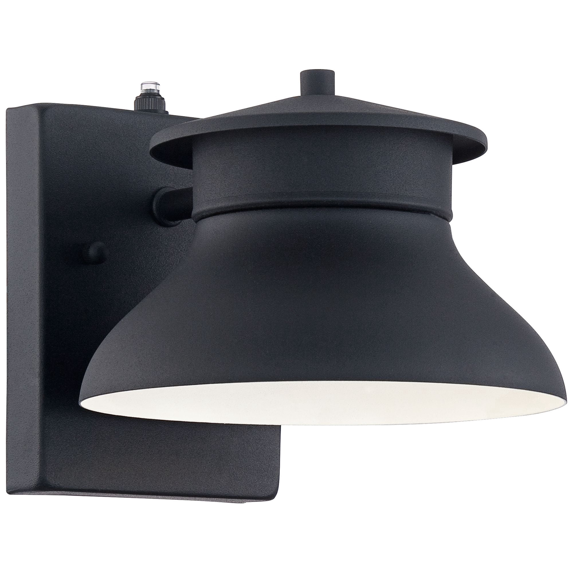 John Timberland Farmhouse Industrial Rustic Outdoor Barn Light Fixture Black LED Dusk to Dawn 6" for Exterior Deck House Porch Yard Patio Outside Roof
