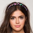 thumbnail image 5 of KAIYANG Diadema vintage con diamantes de cristal y diadema ancha para mujer y niña, 5 of 5