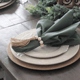 thumbnail image 4 of Set of 24 Beaded Wood Napkin Rings with Table Setting Wedding Décor Accessories Napkin Holder Natural Style, 4 of 6