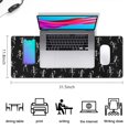 thumbnail image 5 of Long Mouse Pads for Desk,Black Dancing Skeleton Pattern Desk Mats on Top Of Desks, Desk Mouse Pad Extra Large with 3mm Non-Slip Base and Stitched Edge for Gaming,Office,Work,Home 31.5"x11.8", 5 of 6
