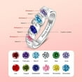 thumbnail image 5 of Custom Gift for Mom Personalized Mothers Ring Custom Birthstone Ring with 1-6 Birthstones Engraved Family Ring for Mom Grandma Mother's Day Anniversary Christmas, 5 of 6