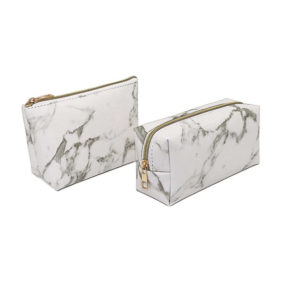 Portable PU Leather Cosmetic Bag for Women and Girls - Ideal Makeup Storage for Daily Use and Travel