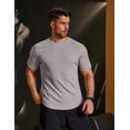 thumbnail image 4 of COOFANDY Mens Muscle Shirt Short Sleeve Gym Workout Slim Fitted Tees Quick Dry T Shirts for Men, 4 of 6
