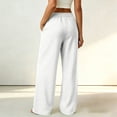 thumbnail image 5 of Resicozy Womens Wide Leg Sweatpants High Waisted Baggy Drawstring Joggers with Pockets Casual Lounge Wear White XL, 5 of 5