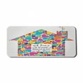 thumbnail image 1 of Saying Computer Mouse Pad, House Silhouette with Colorful Hearts and Saying About Love Makes It Home, Rectangle Non-Slip Rubber Mousepad X-Large, 35" x 15" Gaming Size, Multicolor, by Ambesonne, 1 of 2