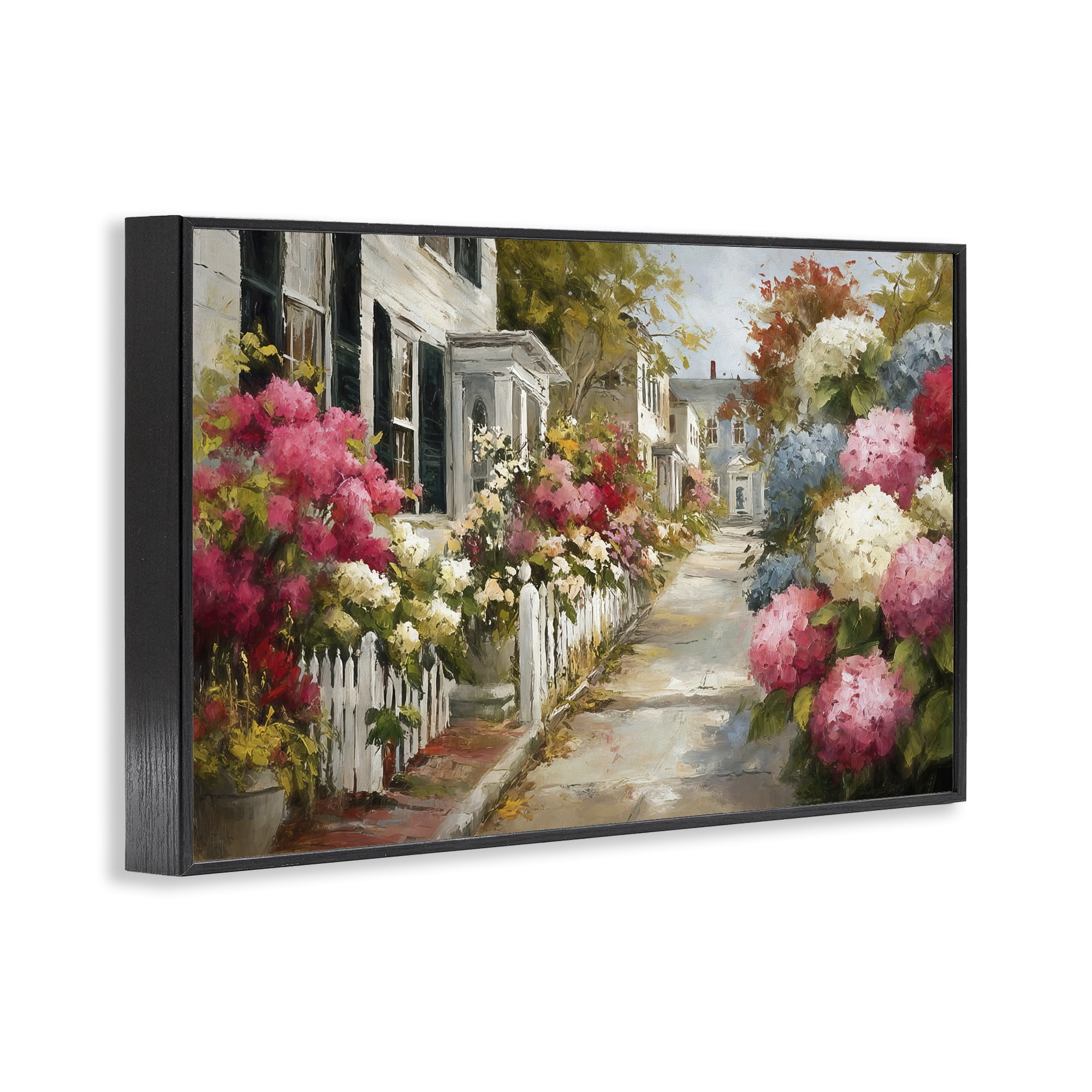 Stupell Industries Faded Shutters & Bursting Blooms Black Framed Giclee Art, design by Tina LeCour