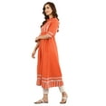 thumbnail image 3 of Yarn-dyed Kurta - Orange-X Large, 3 of 6