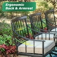 thumbnail image 3 of Sophia & William 4Pcs Swivel Patio Dining Chairs Outdoor Metal Armchairs with Cushions- Black & Beige, 3 of 6