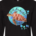 thumbnail image 4 of Inktastic Fort Lauderdale, Florida Swimming Sea Turtle with Bubbles Long Sleeve T-Shirt, 4 of 5