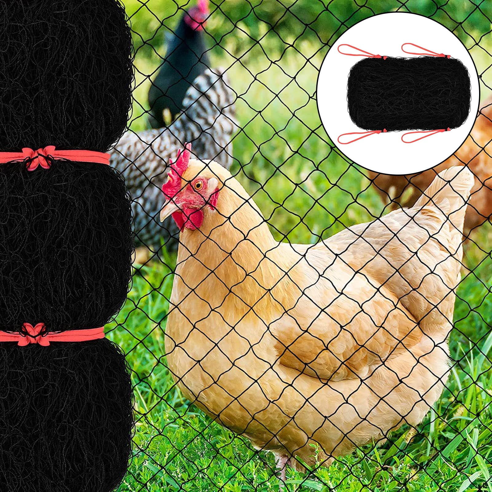 Bobasndm 25 x 50 Ft Bird Netting with 1 in Square Mesh,Reusable Garden