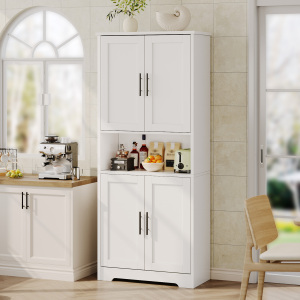 Pantry Cabinet,70" Tall Kitchen Pantry Cabinet with Doors and Adjustable Shelves, Freestanding Cupboard, Tall Storage Cabinet for Bathroom, Dining Room, Living Room