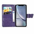thumbnail image 3 of Wallet Case for iPhone, Embossed Butterfly Flower Premium PU Leather [Kickstand] [Card Slots] [Wrist Strap]Cover for iPhone, 3 of 7
