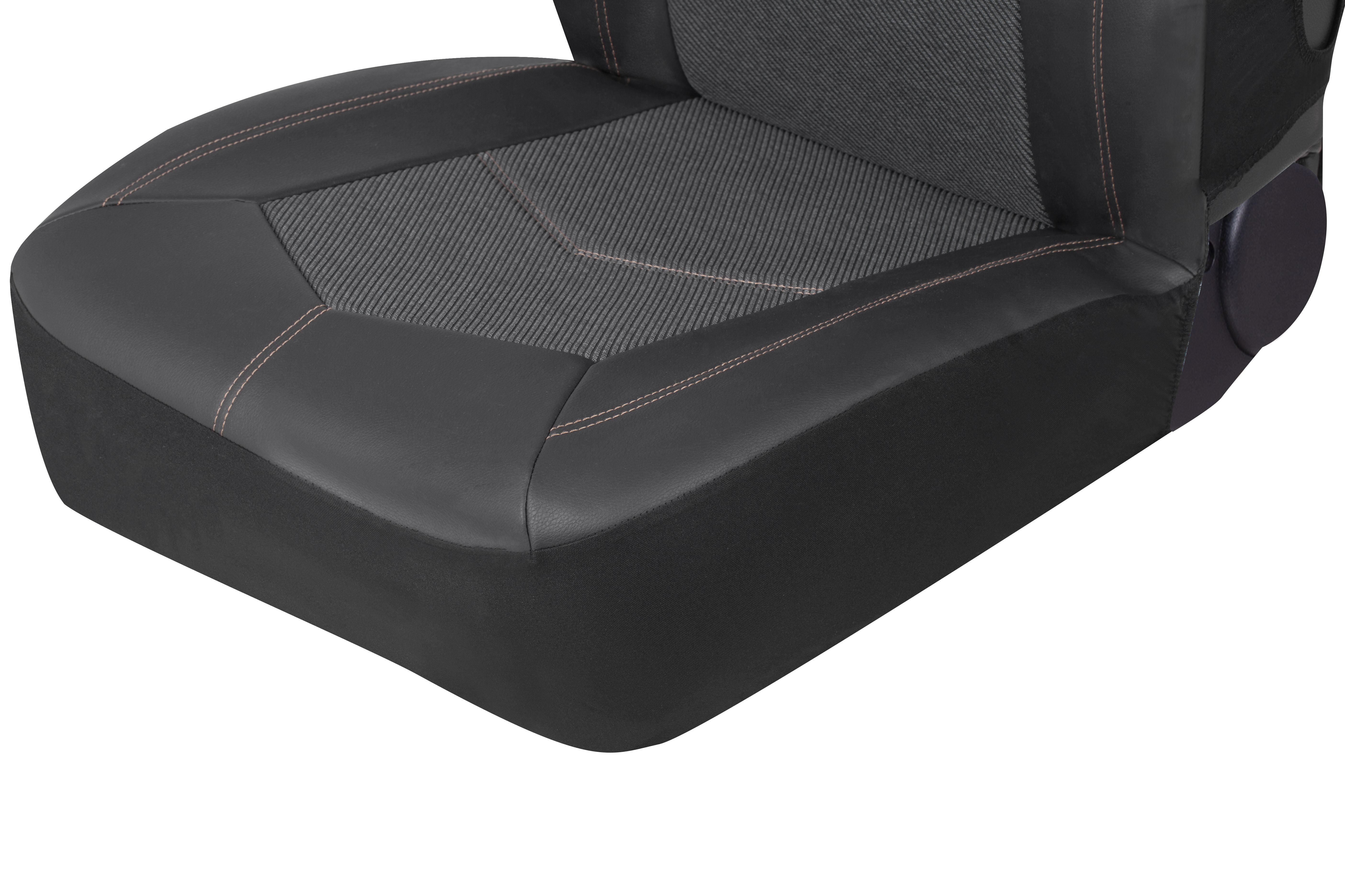 (3 pack) Auto Drive 2Piece Truck Seat Covers Yorker Polyester Black, Universal Fit for Truck 2202SC10-1